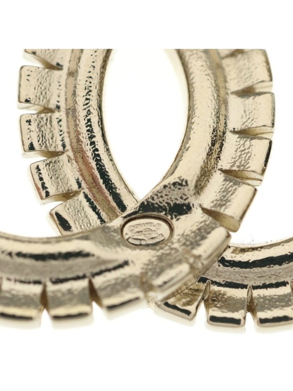 Chanel CC Logo Rhinestone Brooch Gold - Picture 5 of 6